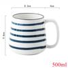 500ml Traditional Style Ceramic Breakfast Milk Cup and Handle Juice Coffee Beer Soup Afternoon Tea Office Coffee Gift for People