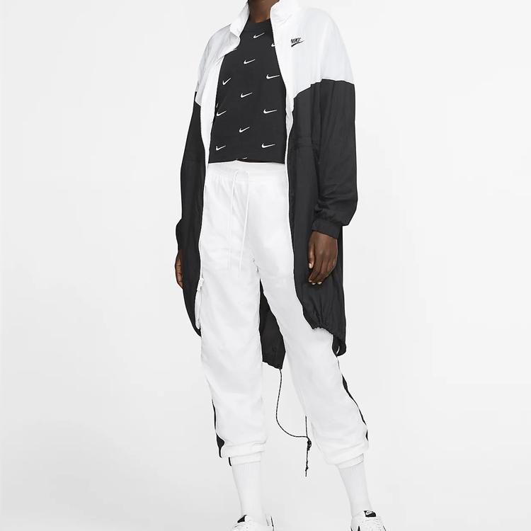 Nike Lab Swoosh Embroidered Logo Crop Top Women Tops Black CK4092-010