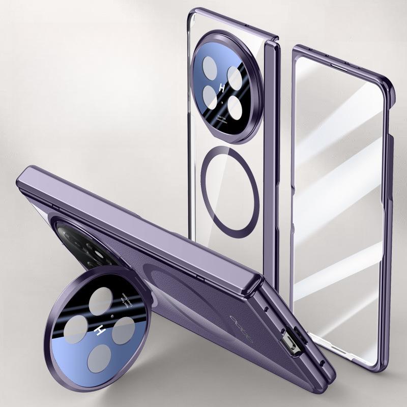 Applicable To The Oppofindn5 Phone Case, Film, All-inclusive Lens, N5 Folding Magnetic Central Axis Hinge, Electroplated