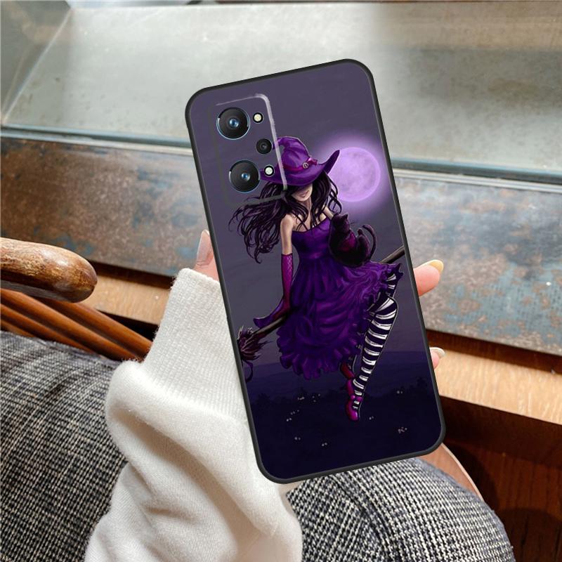 

Halloween Moon Witch Horror Case For Realme 13 Pro Plus 11 12 14 C71 C75 C55 C51 C53 C25 C63 C61 C65 C67 GT6 GT7 15 Pro Realme C63 4G