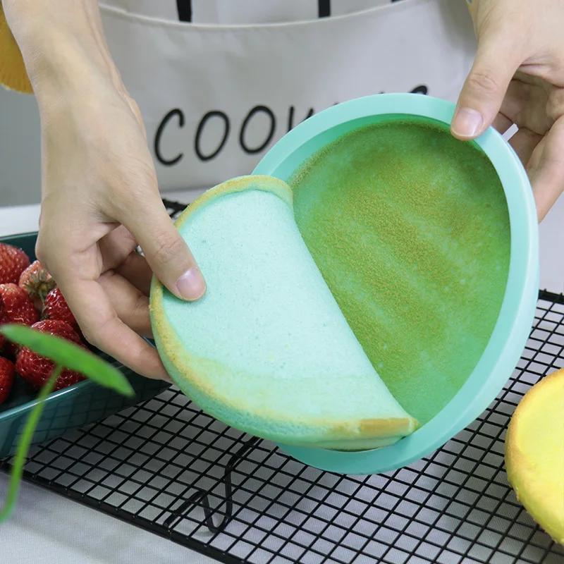 4/6/8 Inch Round Silicone Layer Cake Mould Silicone Mousse Cake Mold Layered Cake Round Shape Mold Cake Baking Tool Kitchen Tool
