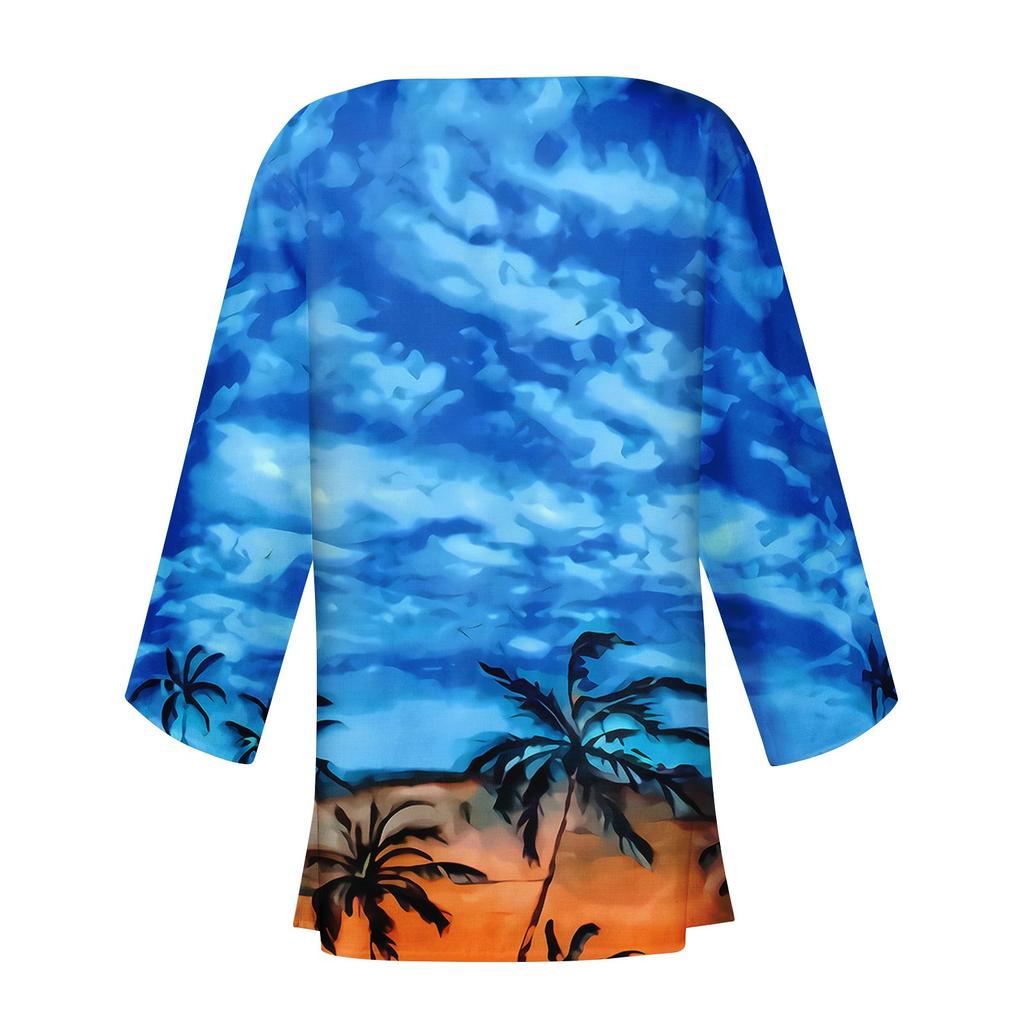 Kvinners uformelle motetrykt lett mellomlang jakkecardigan