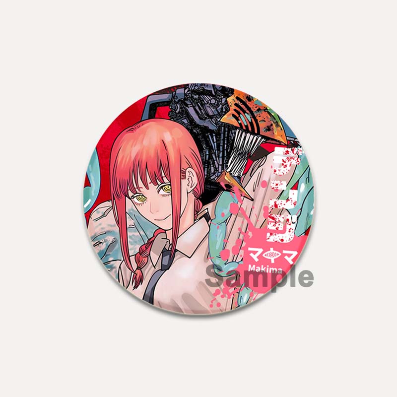 

32/44/58 мм Дендзі Почіта Макіма Мультфільм Емаль Шпильки Бензопила Чоловік Аніме Брошки Рюкзак Капелюх Ювелірні вироби Аксесуари Значок Подарунок шанувальникам 32/44/58 мм 32mm