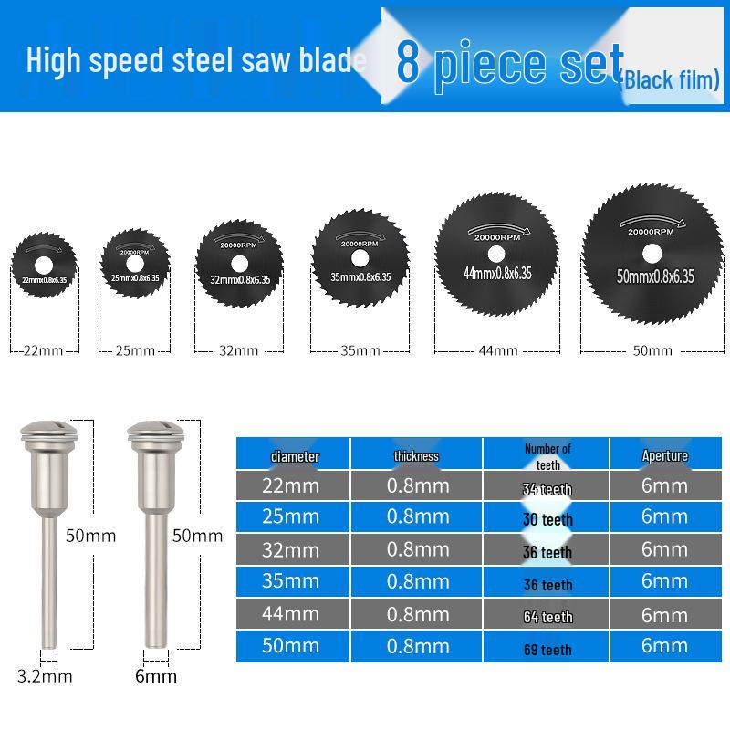 High-Speed Steel Circular Saw Blade Set for Electric Grinders and Drills