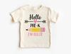 Personalized Hello Pre-K Girls Shirt, Custom Name Pencil Tee, Back To School Pre Kindergarten Outfit, Unisex Youth Kids Clothing