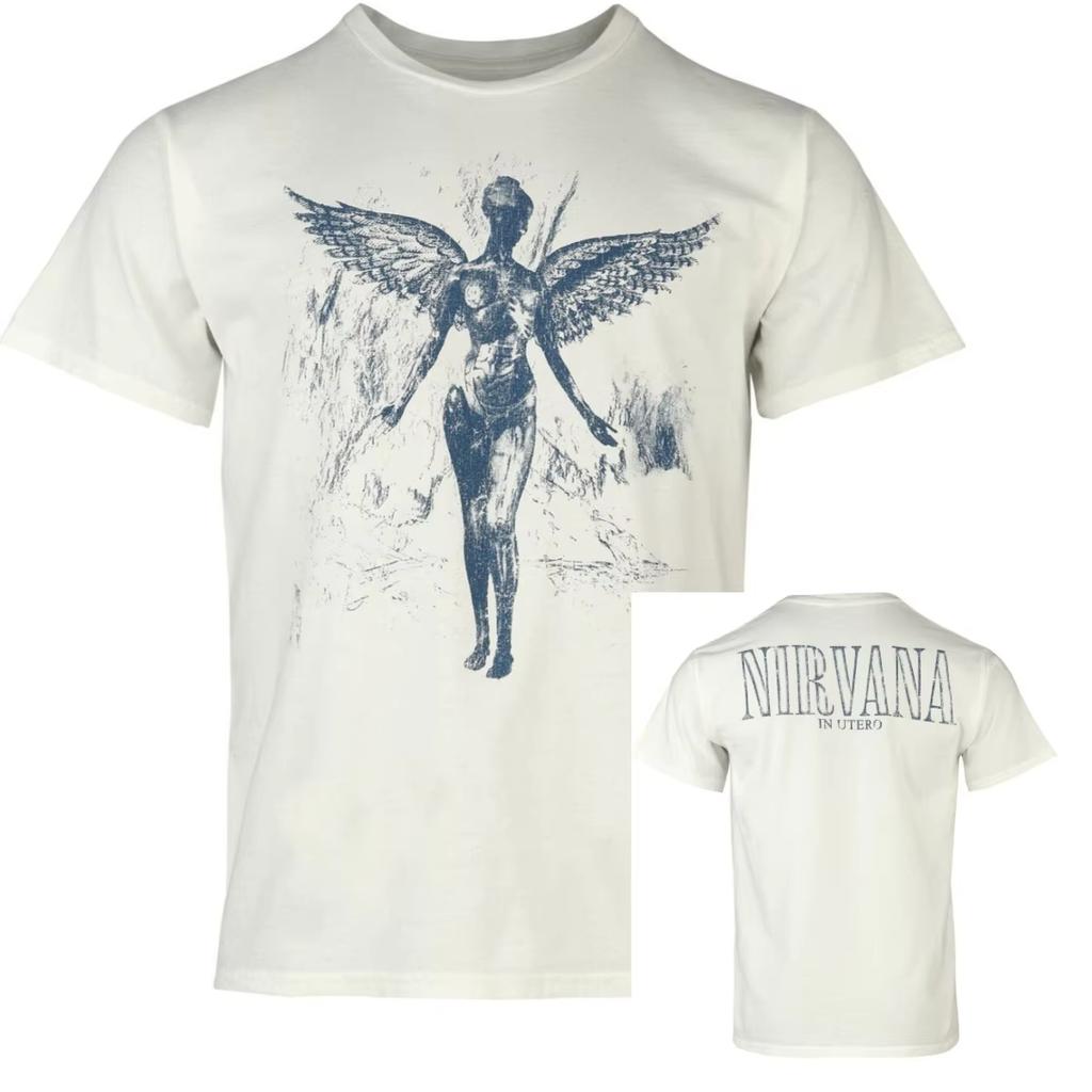 2026 Nirvana Cotton Unisex Shirt Y2k Garbage Rock Graphics Hiphop New Unisex Clothing Unisex Summer Short Sleeved TShirt