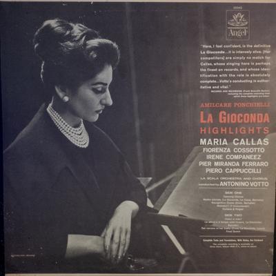 LP Record MARIA CALLAS, CORO DEL TEATRO ALLA  - Ponchielli, La Gioconda Highlights 35940 Angel Records 1960 US Classical Used