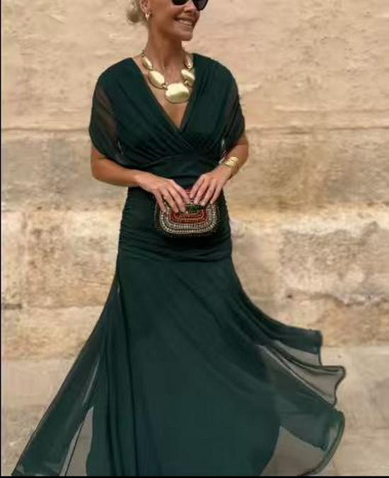 2025 European Style Women's Chiffon Off-the-Shoulder Bandage Dress - Floral Print