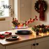 Magical Xmas Party Accents Floating Santa Sleigh Ornament, Magnetic Levitation with LED Innovative Plastic Holiday Ornament Lighting, Centerpiece for