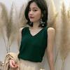 Women'S Fashion V-Neck Knitted Vest Summer Solid Color Sleeveless Casual Tank Top