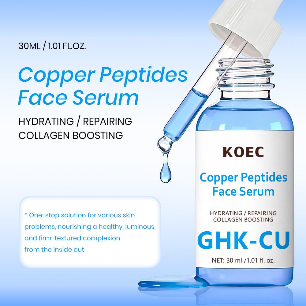 KOEC Siero ai Peptidi di Rame Siero Viso Idratante con Peptidi Anti-Età Riparatore Illuminante 30ml