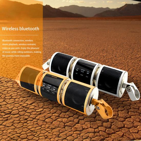 MT487 Bluetooth-compatible Speaker LED Screen Music Handlebar Mount Player Multifunction Motorcycle Bluetooth-compatible Speaker