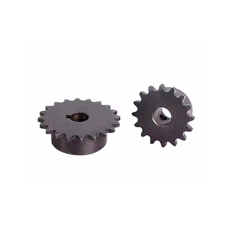 4-point 08B Sprocket Industrial Gear 22T-30Teeth 45 # Steel Inner Hole: 20-40mm Steel Blackened 08B High-frequency Quenching