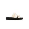 Wrap around the belt~ Su Yinyin wears summer Roman shoes with the same square head thick sole cross strap cool slippers women's slippers