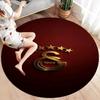 Galatasaray S Round Area Rug,Carpet Rug for Living Room Bedroom Sofa Playroom Decor,Non-slip Floor Mat