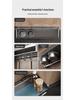 Gun Gray Stainless Steel Wall-Mounted Knife & Spice Rack – Punch-Free Kitchen Storage Solution