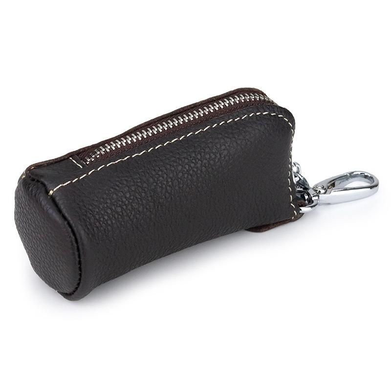 Vintage Genuine Leather Key Wallet Women Keychain Covers Zipper Key Case Bag Men Key Holder Housekeeper Keys Organizer Pouch