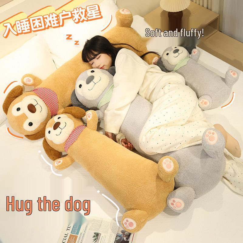 Large Cute Dog Body Pillow for Side Sleepers - Plush Sleep Aid and Bed Companion