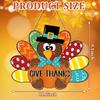 Thanksgiving Decoration Wooden Turkey Pumpkin Door Wreath for Front Door Sign Wall Signs, Thankful Blessed Grateful Pumpkin Sign Hanging for Fall