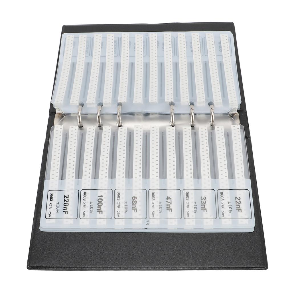 Capacitor Sample Book Kit SMD Chip Assorted Folder High Accuracy 84 Values for Electronic Components