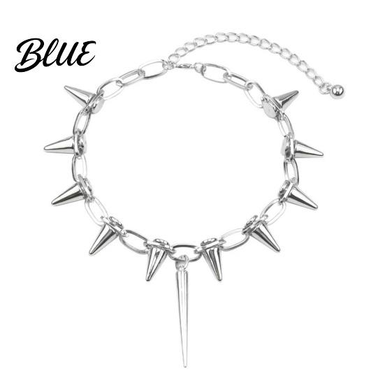 High-quality Alloy Necklace Spike Choker for Women Men Goth Punk
