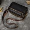 Genuine Leather Clutch Bag Of Men Male Long Hand Bag Crazy Horse Leather Day Clutches For 6" Cell Phone With Wrist Belt