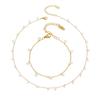 European American Luxury 18K Gold-Plated Zirconia Necklace & Bracelet Set