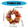 Artificial Autumn Wreath for Front Door Farmhouses Garden, Harvest Wreath with Pumpkins Thanksgiving Party Decorations