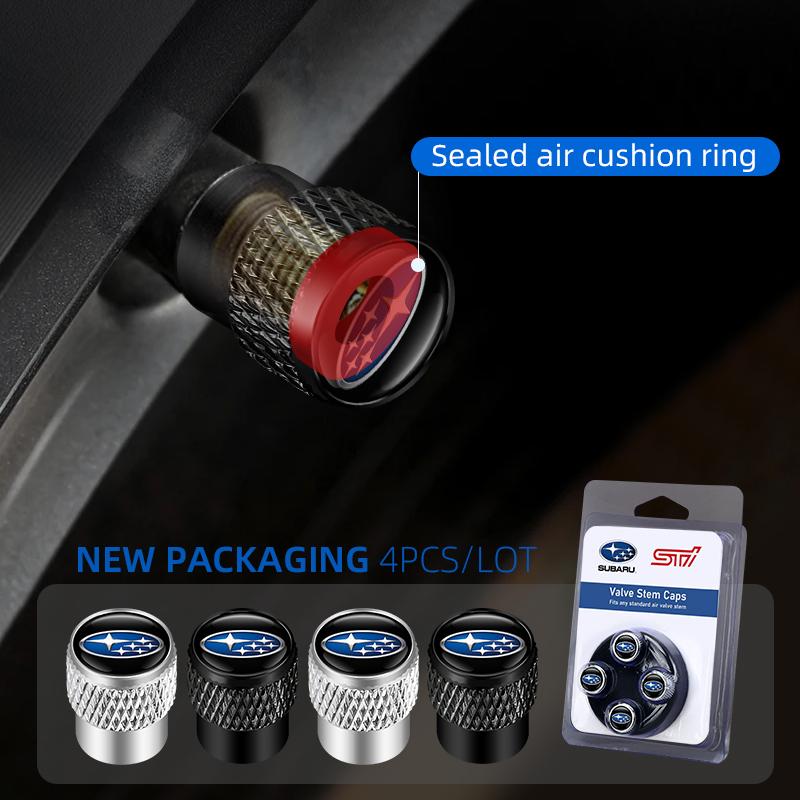 Box Aluminum Alloy Car Wheel Tire Valve Caps Stem Cover For Subaru STI XV Forester BRZ Outback Legacy Crosstrek WRX 2006 Smart Y16