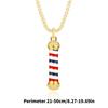 Unique Designs Barber Poles Pendant Necklace for Barbers and Hair Enthusiasts with Electroplated Finish Casual Wear