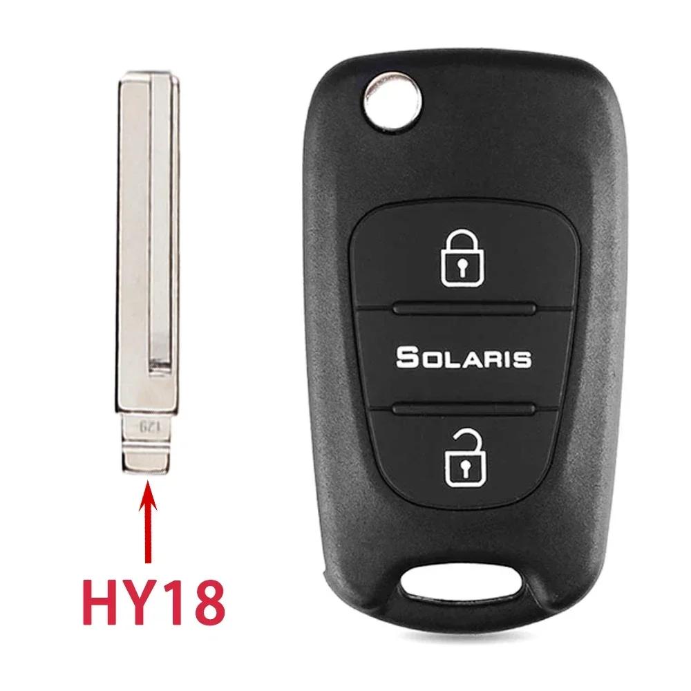 For Kia K5 Verna Picanto Sportage For Hyundai I20 I30 Ix35 I35 Solaris Rio Elantra Accent 3Button Remote Flip Car Key Shell Case