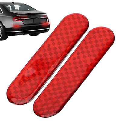 Set of 2 Reflective Stickers for Car Motorcycle Door Protection Warning Signs Improve Night