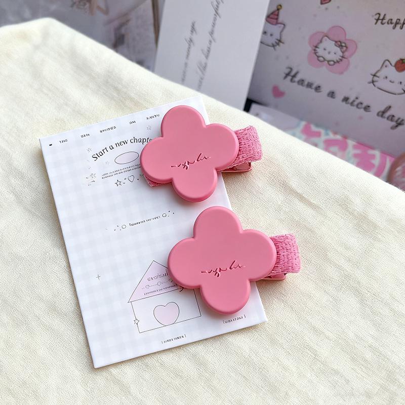 Adorable Pink Full-Wrap Cloth Hair Clip for Girls and Babies