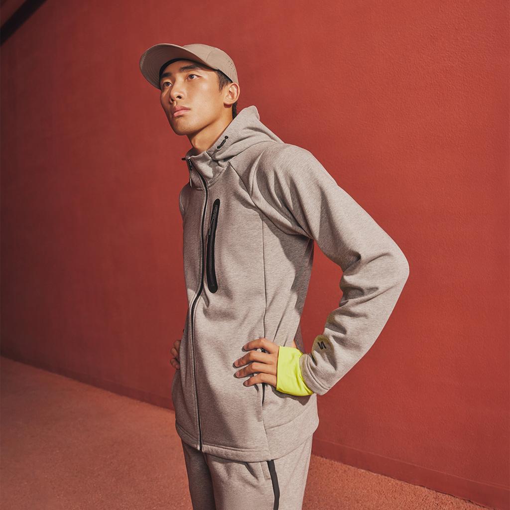Skechers Simple Logo Comfortable Fashion Hoodie Jacket Men jackets Gray P424M169-02H3