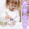 6 in 1 Montessori Würfel Spielzeug Sensorisches Beschäftigungsbrett Spielzeug für Baby 12 Monate+ Jungen Mädchen Lernspielzeug Geschenke Weiß Rosa