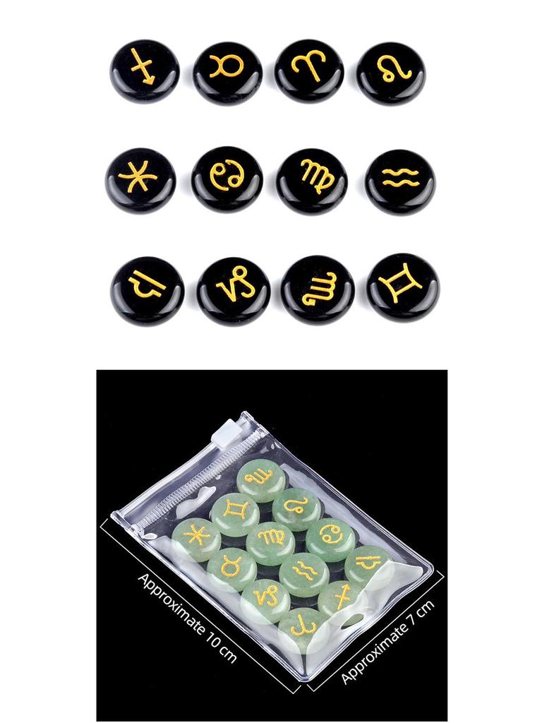 1987 Crystal Stone Zodiac Pocket Runes - Christmas Gift