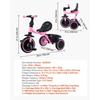 VEVOR Toddler Tricycle for 2-5 Year Old, Folding Kids Trike with Adjustable Seat, Storage, Carbon Steel Frame, Handlebar Grips for Outdoor Play