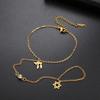 Dawapara Star of David and Chai Bracelet Hand Chain Jewish Hexagram Good Luck Judaica Jewelry Stainless Steel Jewelry