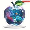 Apple Aquarium 2D Flat Acrylic Fish Decor for Living Room or Bedroom