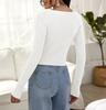 Autumn Winter Ribbed Strip Knitted Button Front Cardigan Women's Sweater Luxurious Relaxed-fit Slimming and Versatile Top
