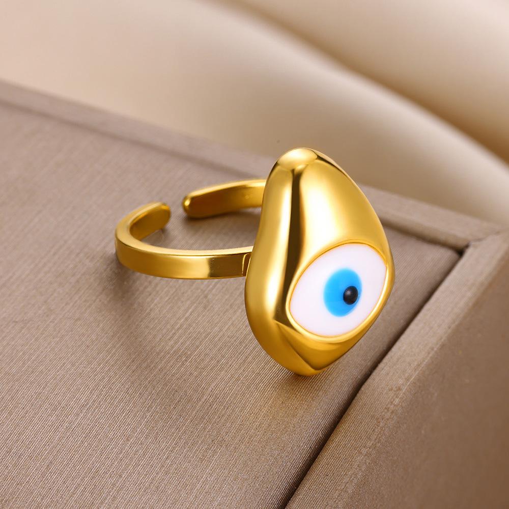 

Turkish Blue Evil Eye Teardrop Pendant with Titanium Steel Clavicle Chain