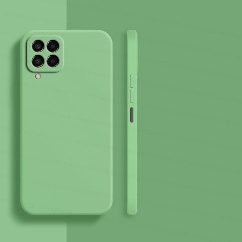 

Для Samsung Galaxy M53 5G Чехол Galaxy M23 M33 M53 Чехол TPU Противоударный Жидкий Силиконовый Телефон Задняя Крышка Для Samsung Galaxy M53 5G For Samsung M33 5G зелёный