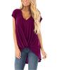 Womens summer shirt top, Short Sleeve Oversized T Shirts Workout Plus Size Casual Loose Basic Tees Trendy Outfits 2025