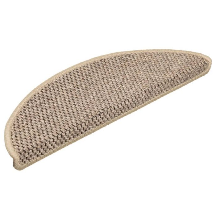 Tapis d'escalier autocollants - VIDAXL - 15 pcs - 56x17 cm - Beige foncé - Antidérapants