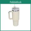 Capacity Large 40oz Stainless Steel Insulated Cup With Straw And Handle Portable