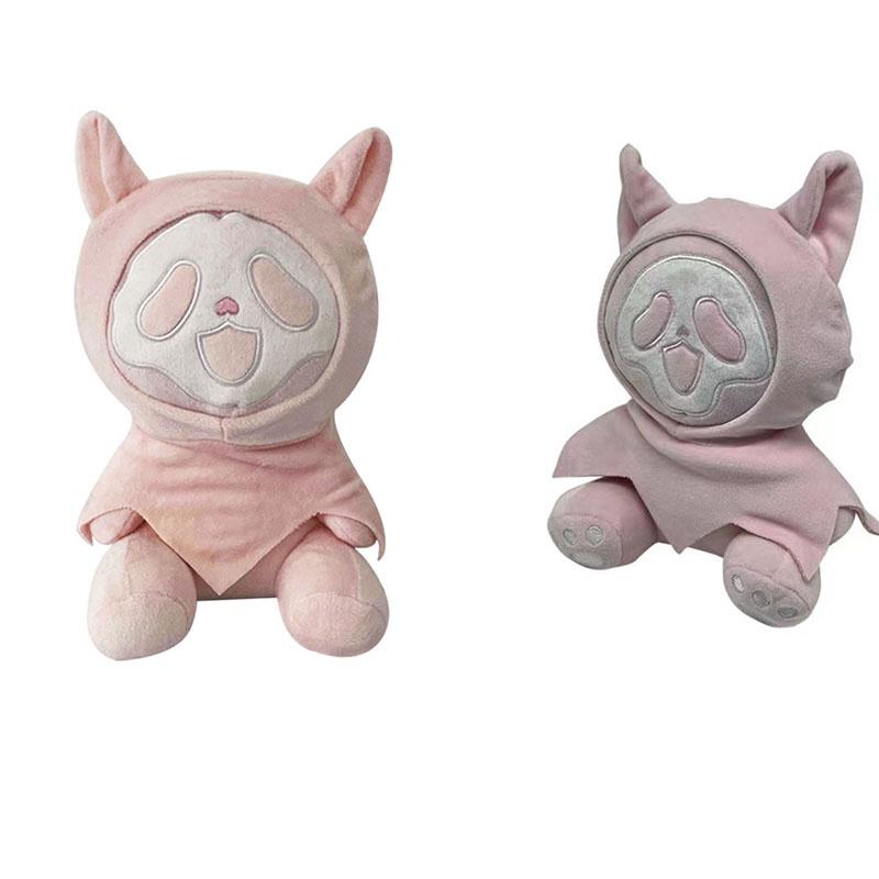 Ghostcat Face Qc Hell Death Plush Toy Halloween Night Light Doll