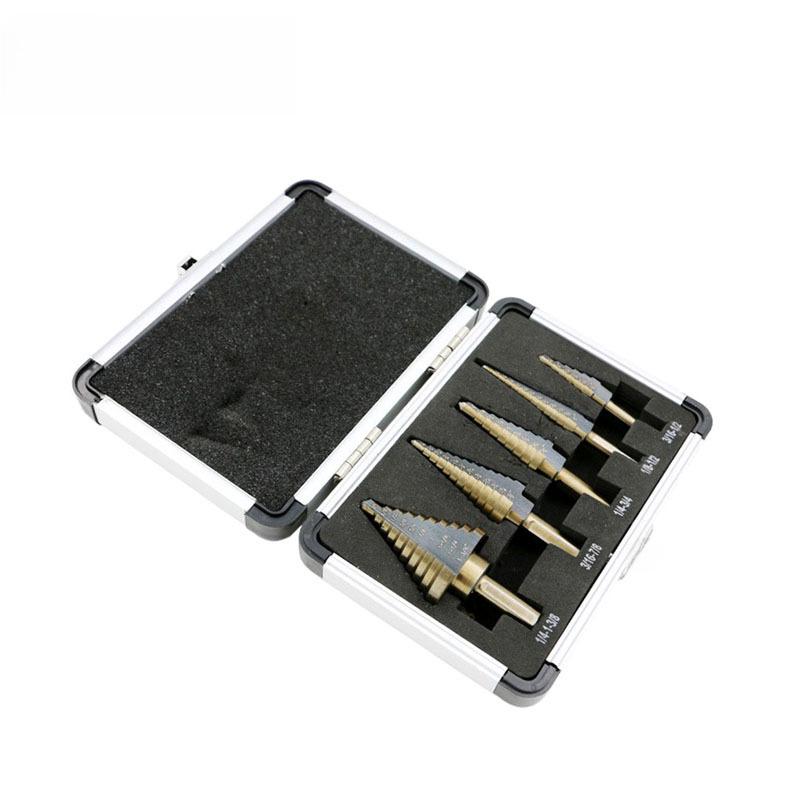 British Black & Yellow 5-Piece Pagoda Drill & Hand Punching Tool Set