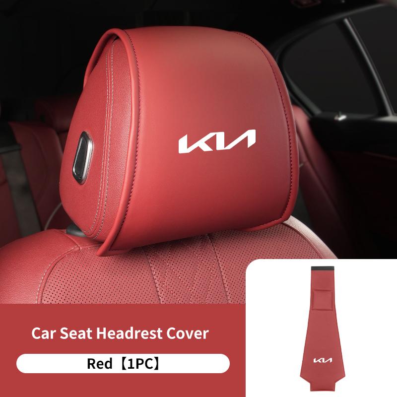BBDV3 For KIA Car Seat Headrest Leather Protective Pillow Cover Accessories Rio K5 K2 Sportage Ceed Sorento Picanto Stinger Soul