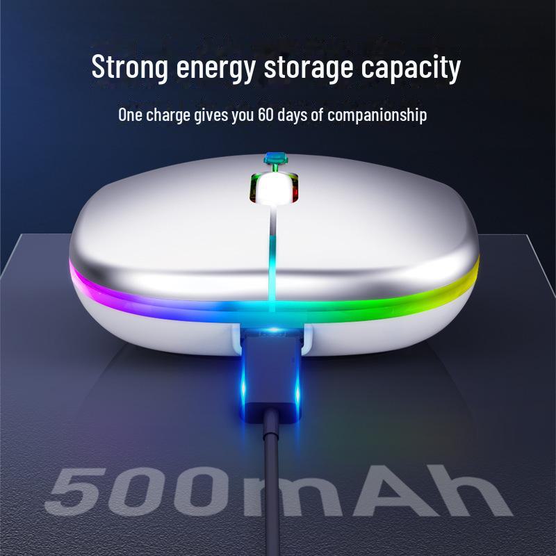 “2.4G Ultra-Thin Rechargeable Bluetooth Dual-Mode Mouse for Apple's New Wireless Silent Luminous Mouse”