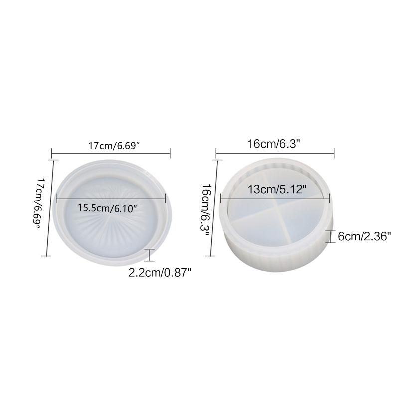 Stripe Storage Box Resin Mold with Lids Silicone Jar Mold for Epoxy Casting DIY Decor Crafts Mold for Jewelry Trinket